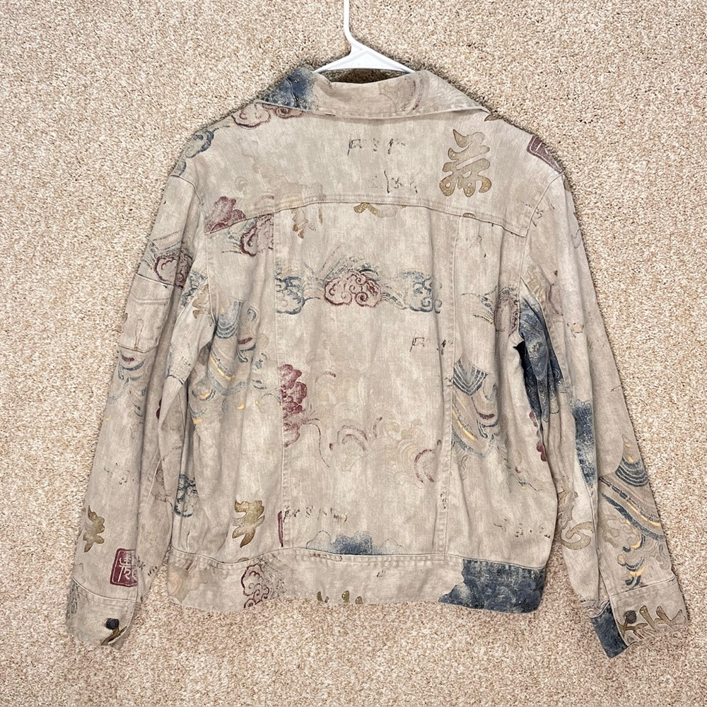 Vintage Denim Jacket Button Down Front Pockets Un… - image 2